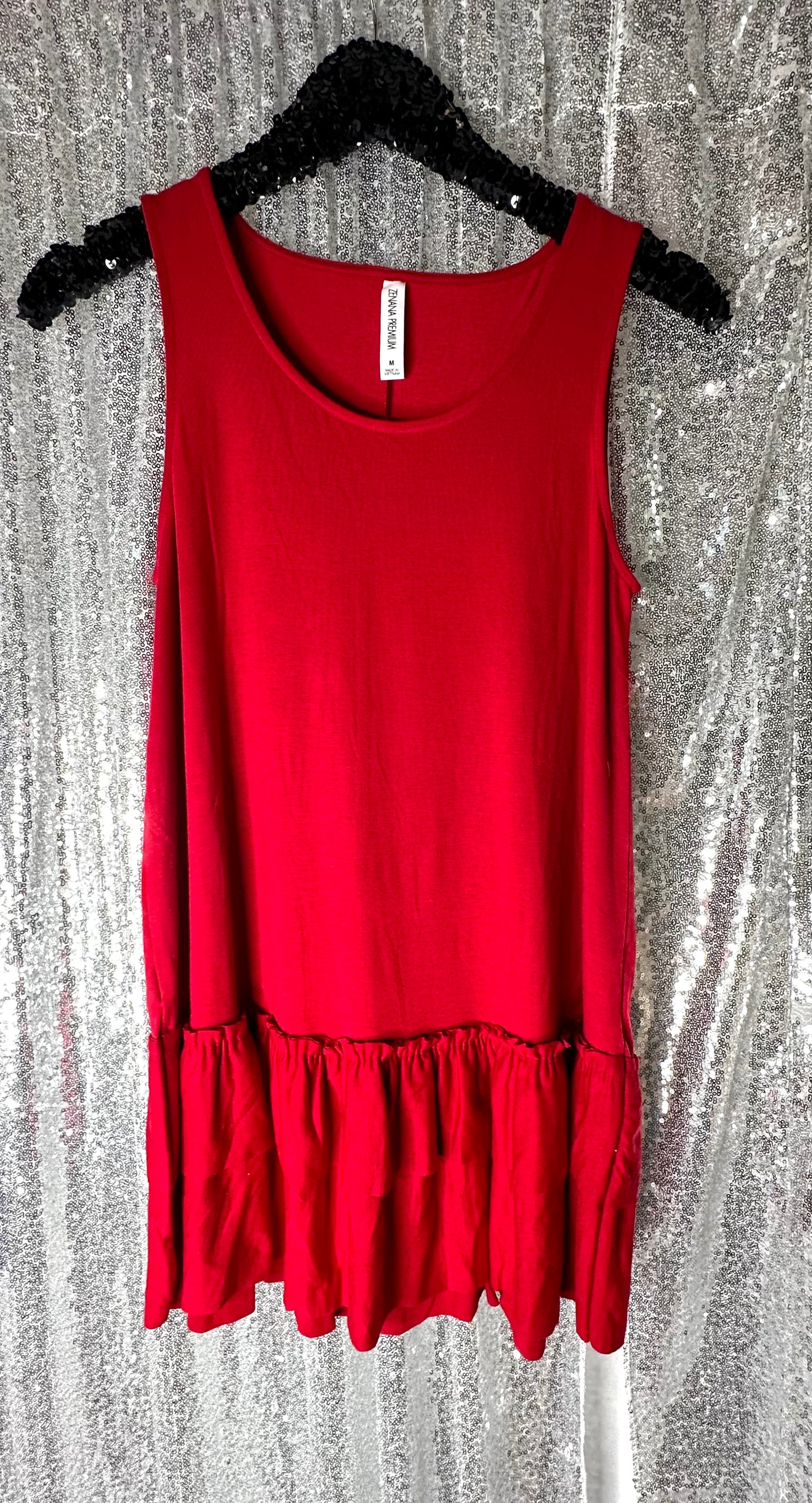 Zenana - Ruffle Bottom Tank Top