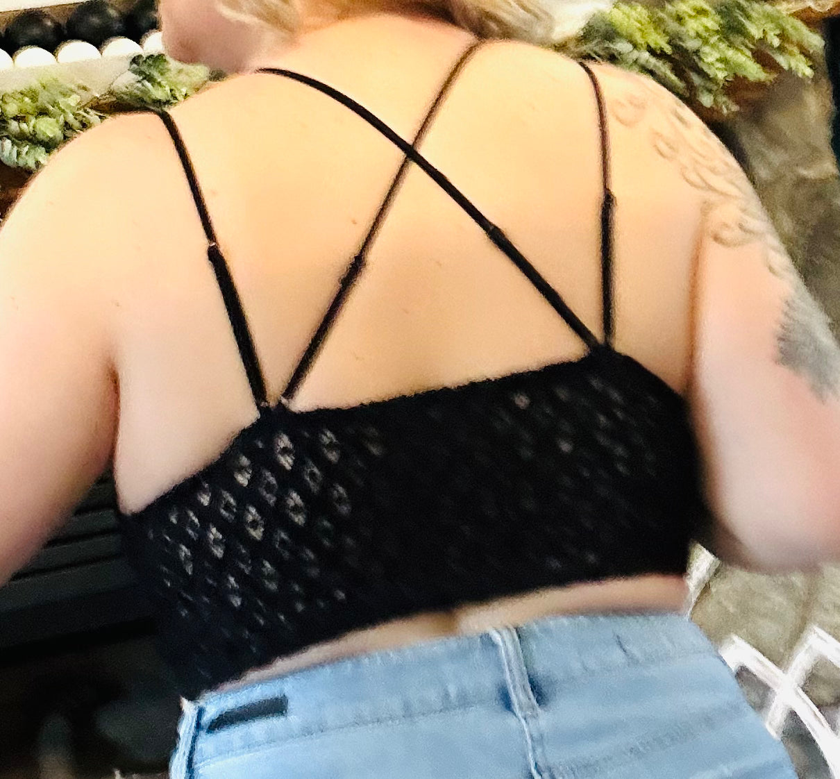 Cherish - Lace Padded Criss Cross Bralette