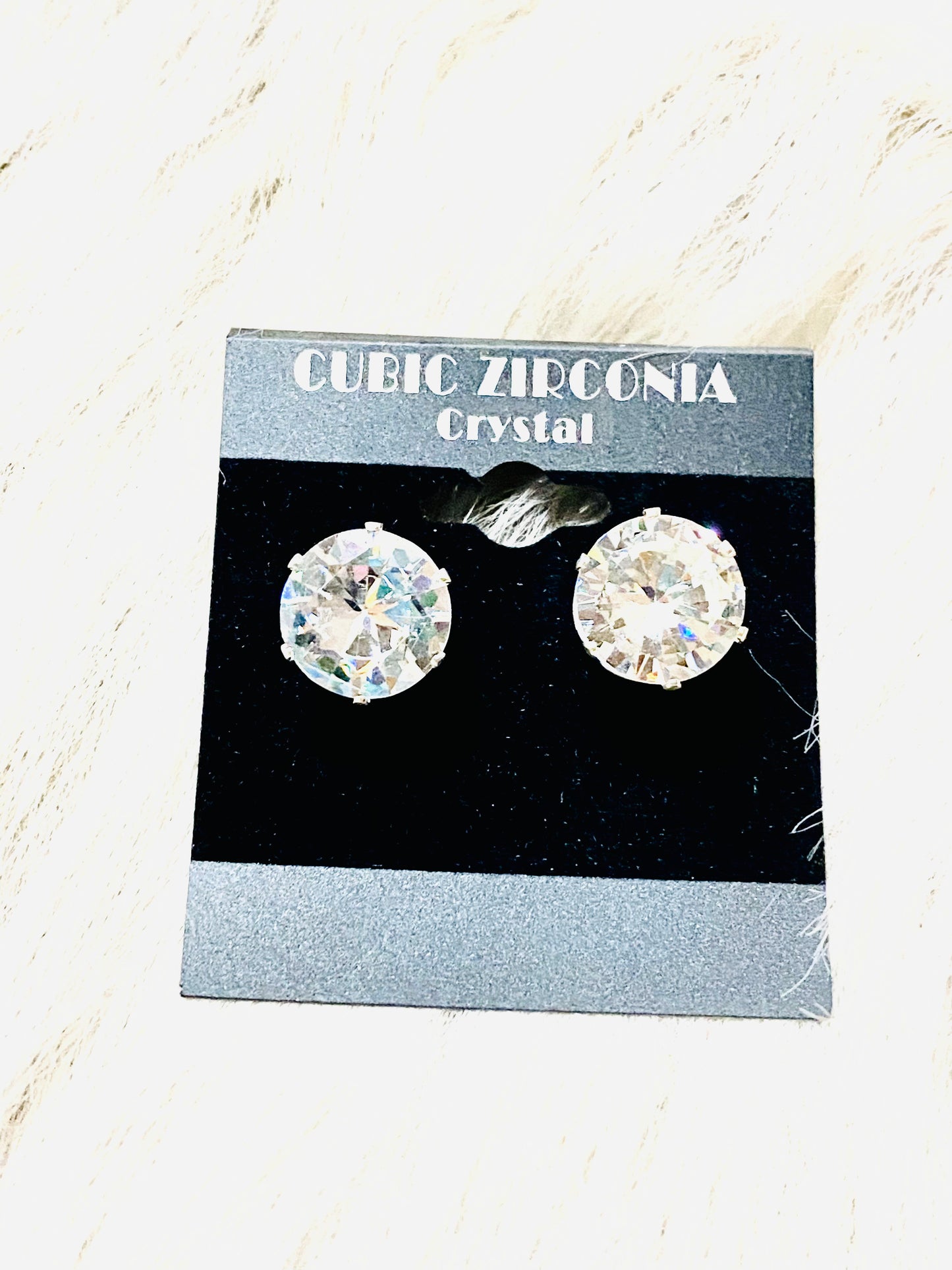 Large Rhinestone Stud Earrings