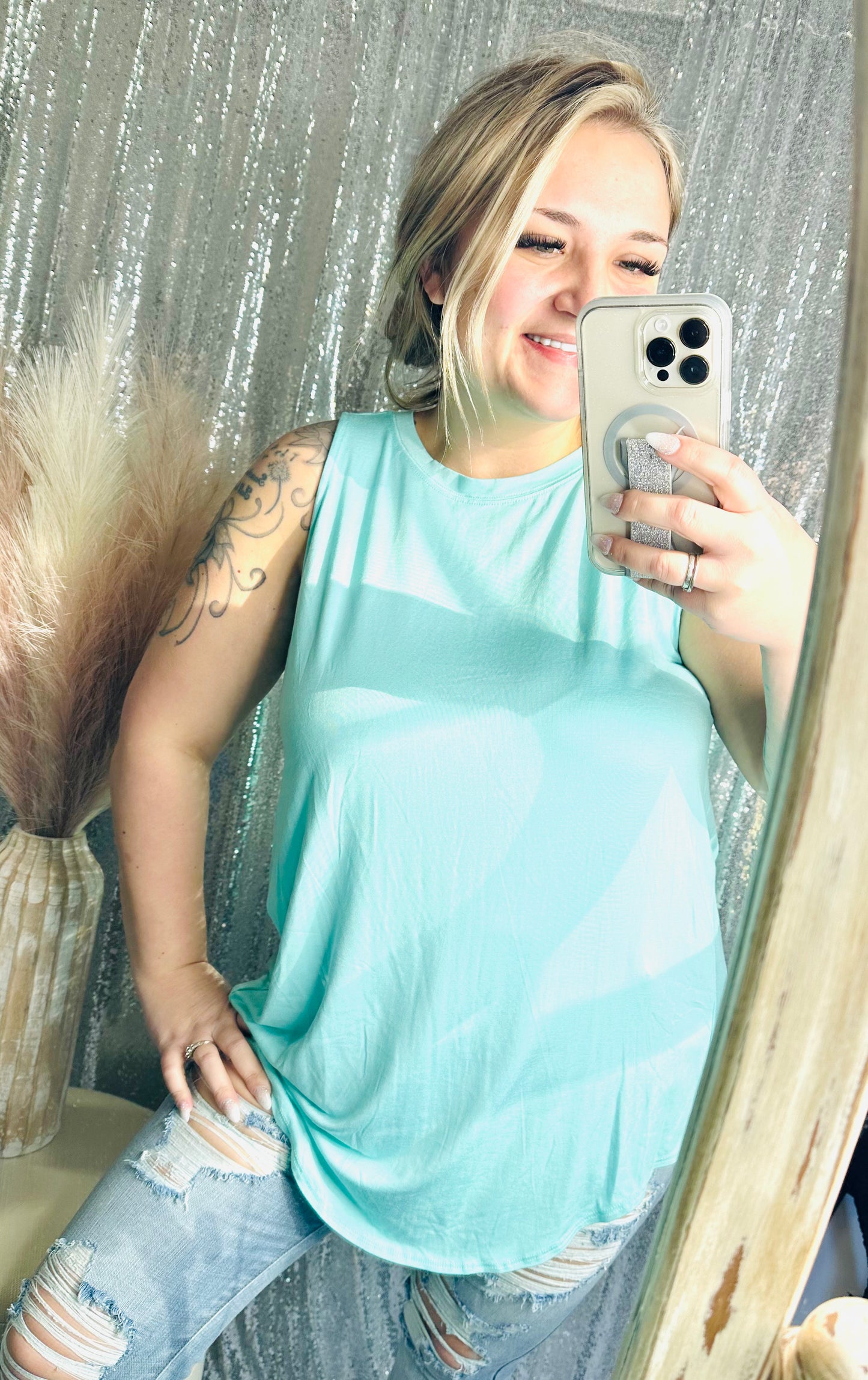 #102 Zenana - Soft Flowy Tank Top