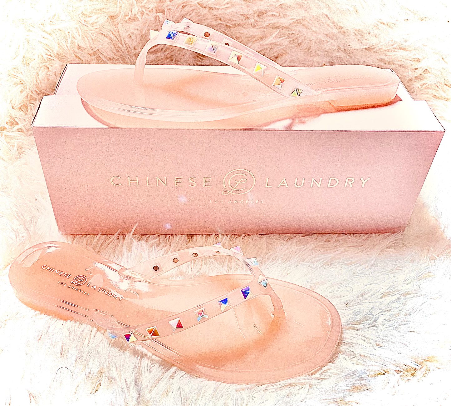 Chinese laundry - Blush NOV LA FIRST Dibs Hero Jelly PVC Sandals