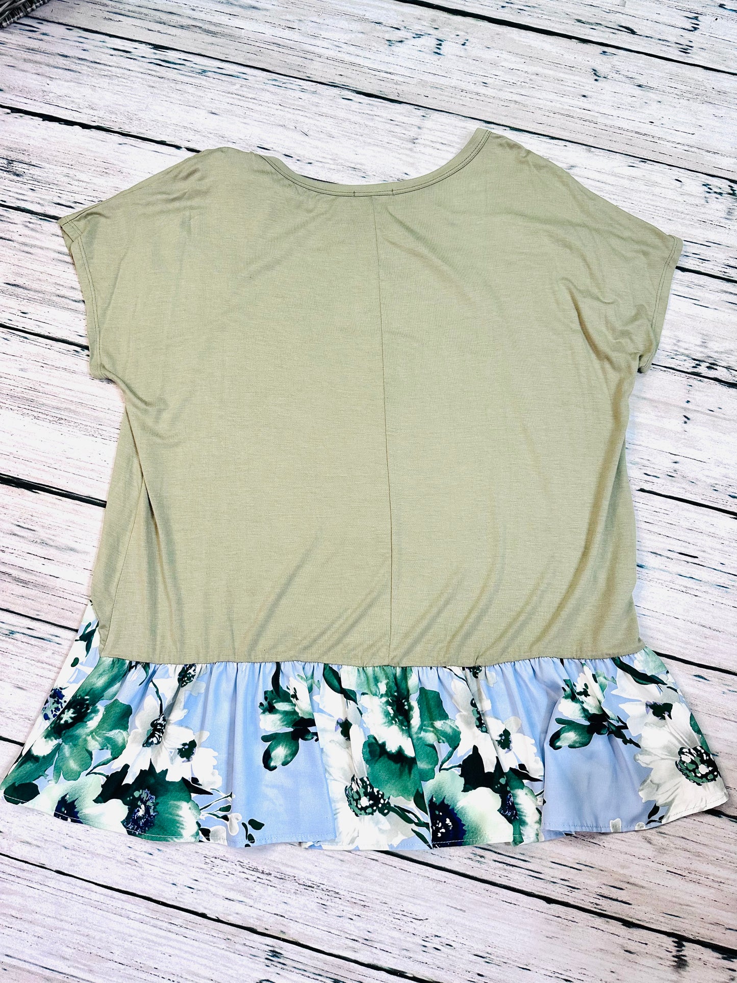 Sage Floral Flowy Top