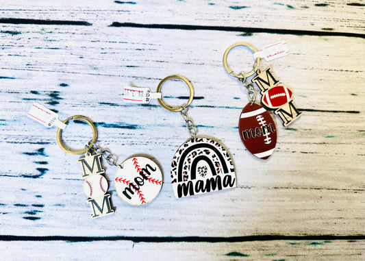 Wooden Keychains ⚾️ 🌈 🏈