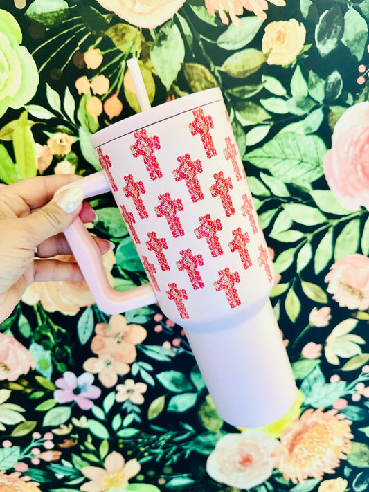 Cross Floral 40 oz Tumbler