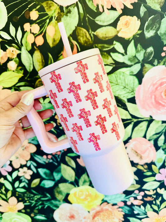 Cross Floral 30oz Tumbler