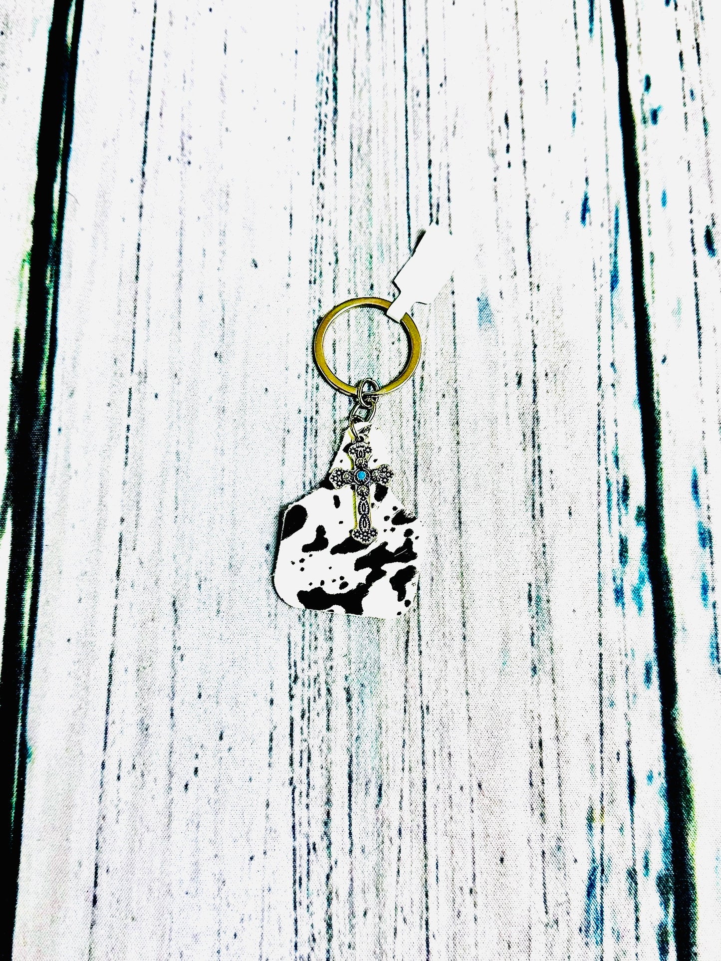 Cow Cross Keychain