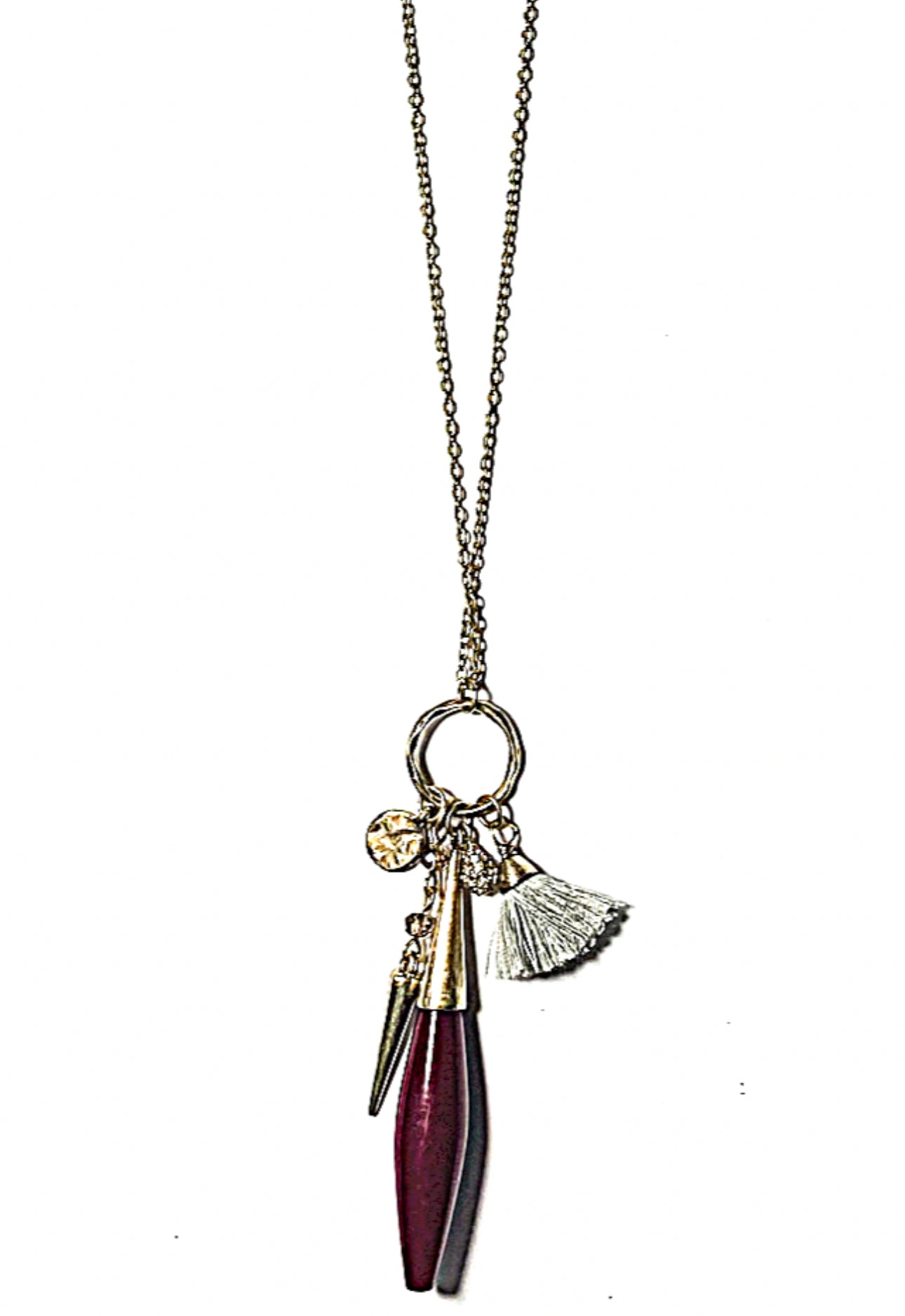 Crave - Red Pendant Tassel Charm Necklace