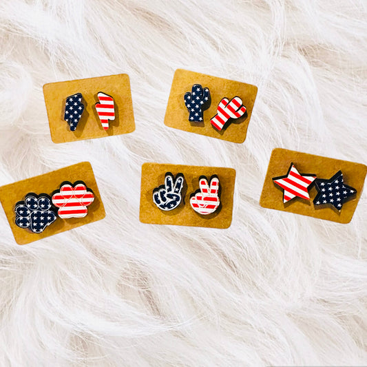 American Flag Studs 🇺🇸