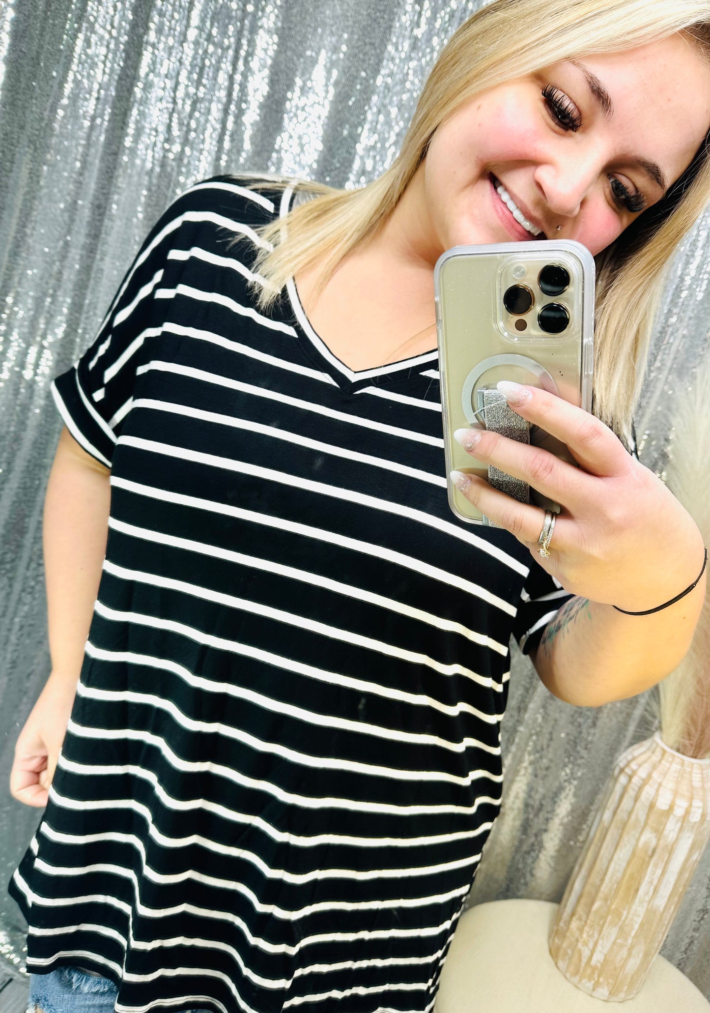 #100 ALL COLORS Zenana - Comfy Striped Top