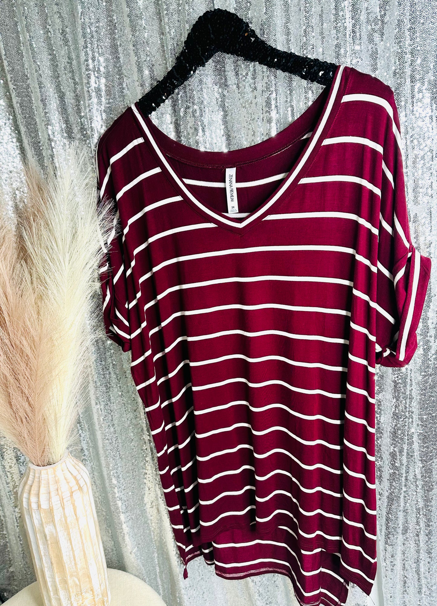 #100 ALL COLORS Zenana - Comfy Striped Top