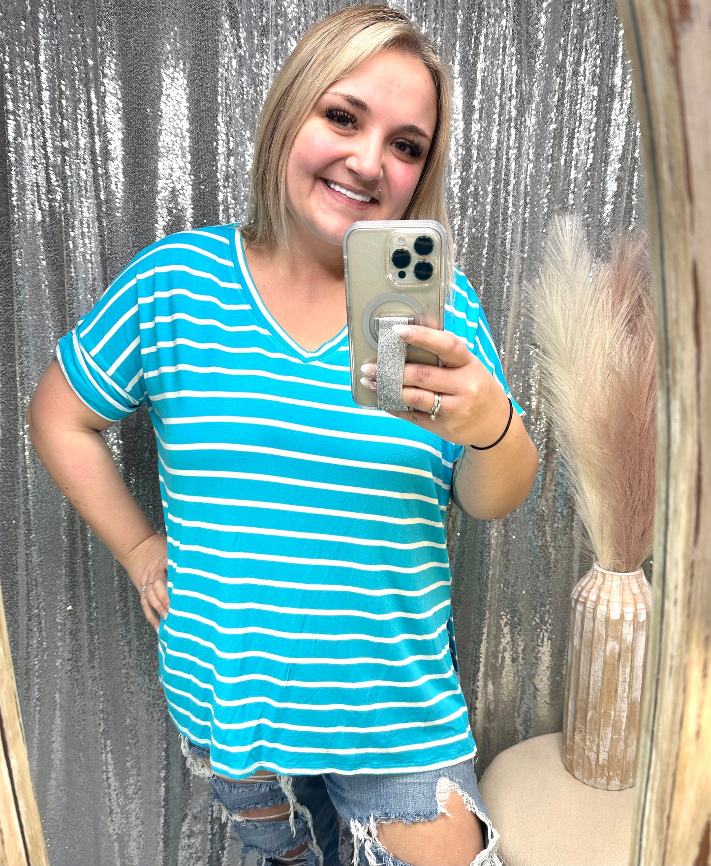 #100 ALL COLORS Zenana - Comfy Striped Top