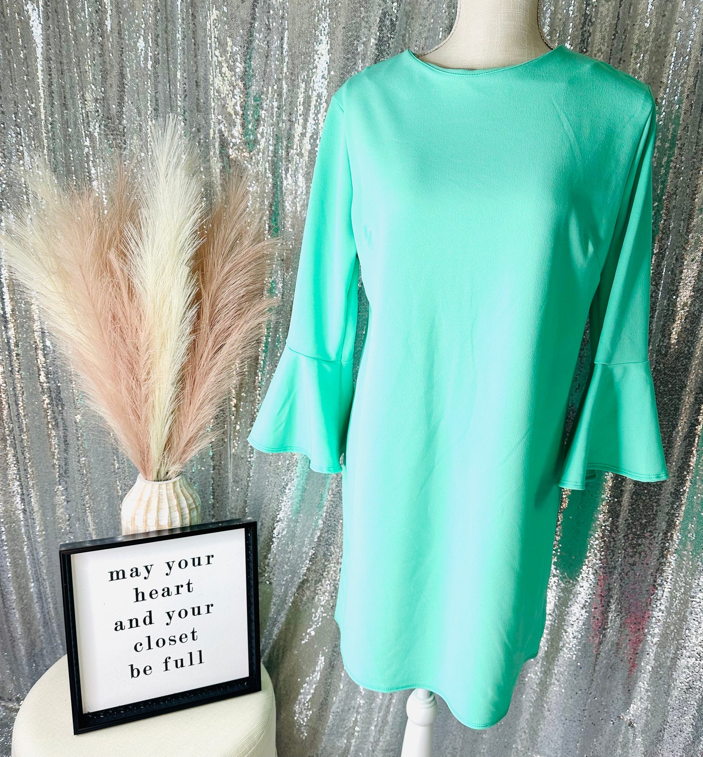 Mint Belle Sleeve Dress