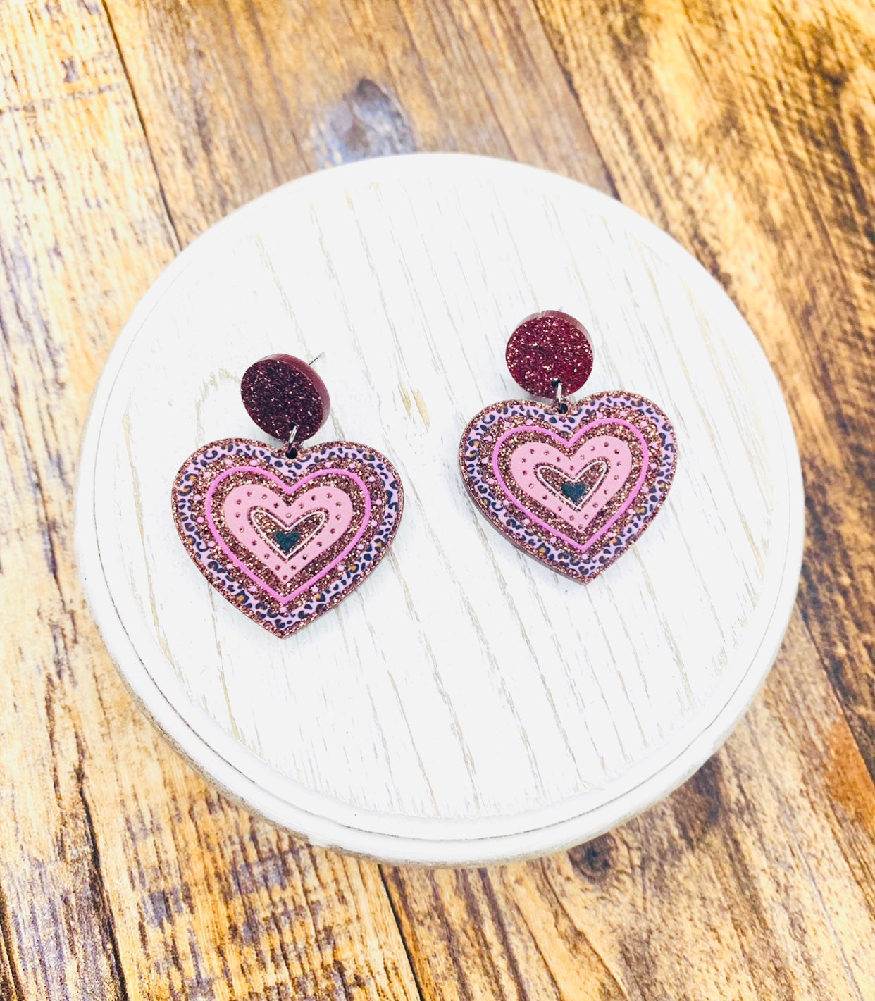 Heart Acrylic Earrings