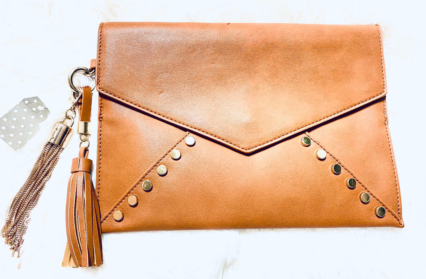 Tan Leather Clutch