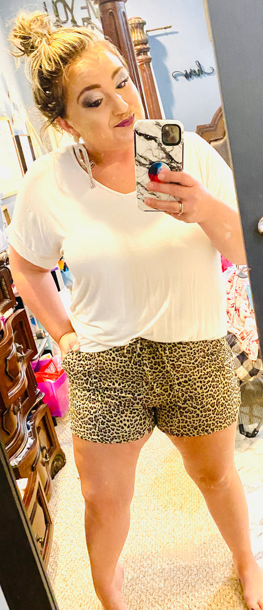 Leopard Pocket Shorts