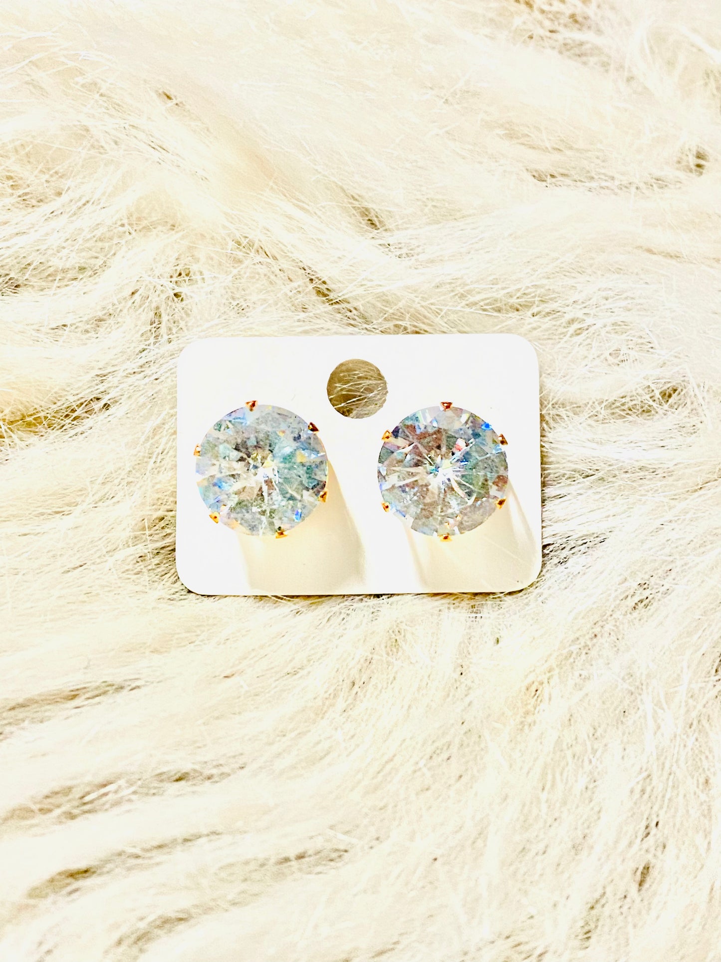 Large Rhinestone Stud Earrings