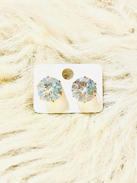 Large Rhinestone Stud Earrings
