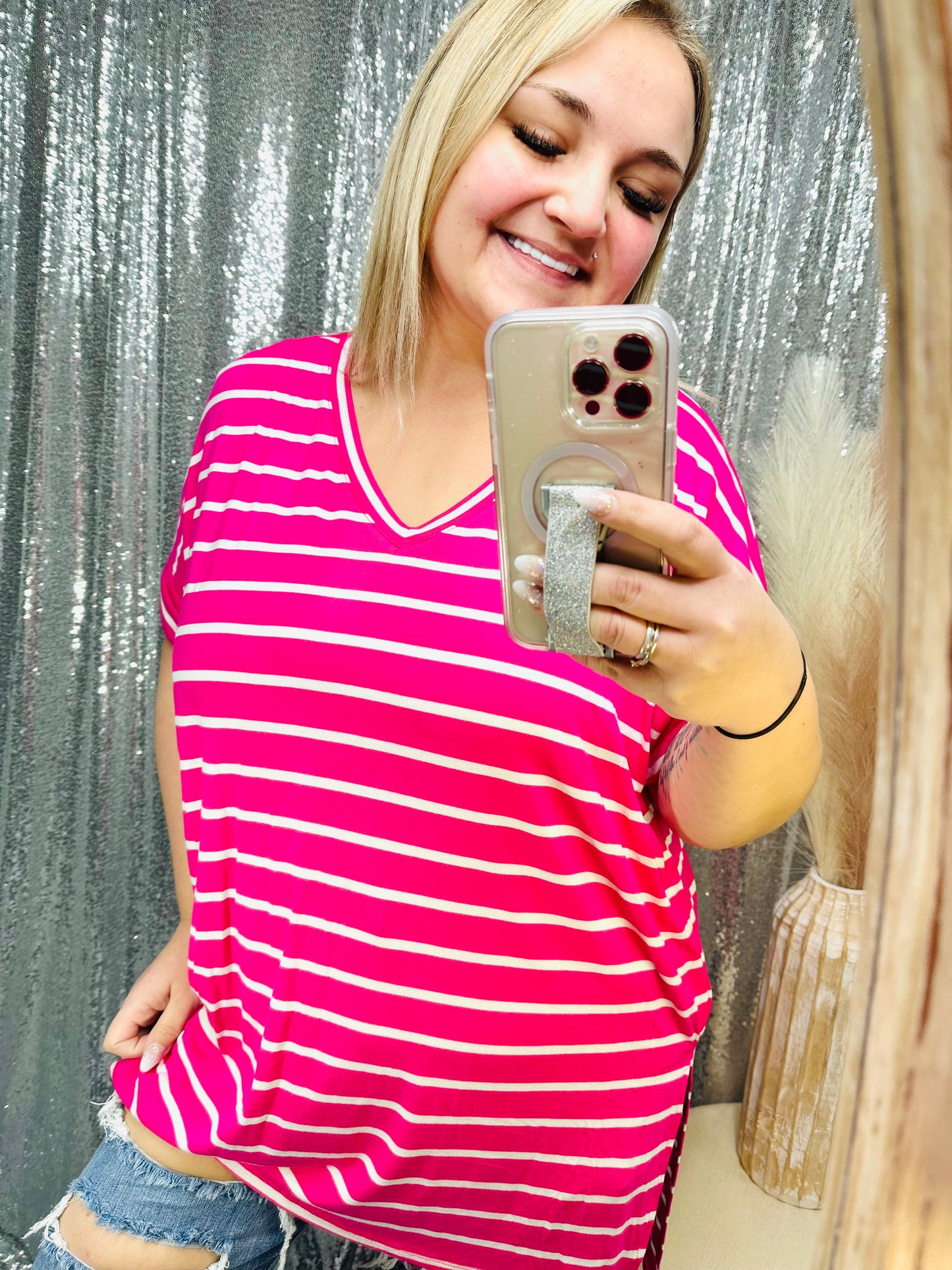 #100 ALL COLORS Zenana - Comfy Striped Top