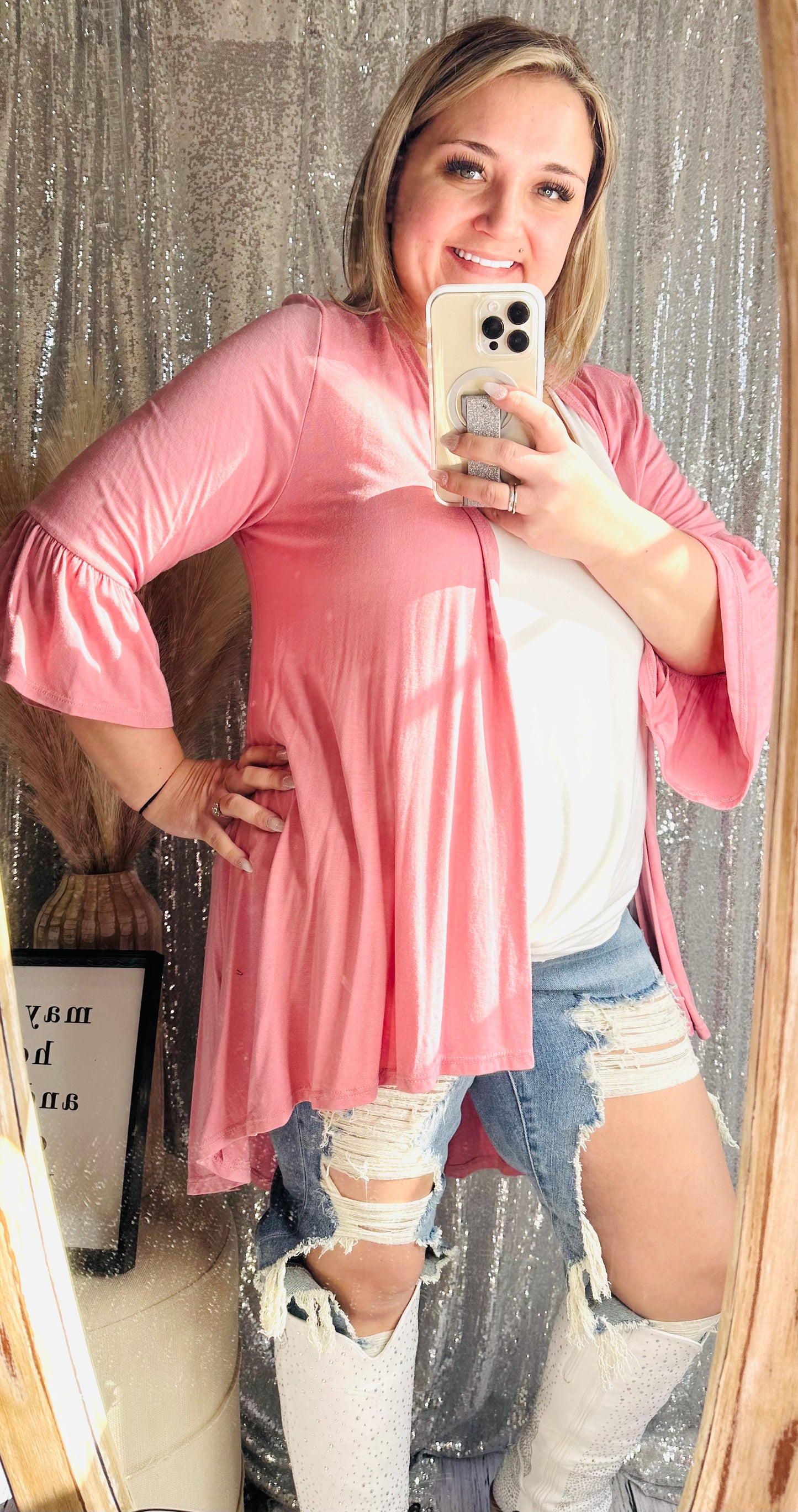 Ruffle Sleeve Kimono