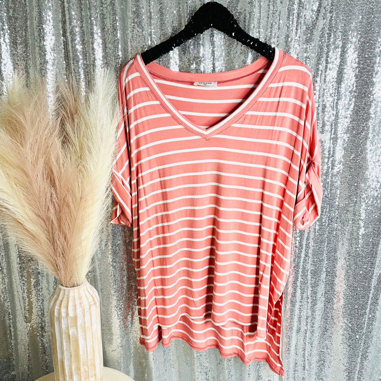 #100 ALL COLORS Zenana - Comfy Striped Top