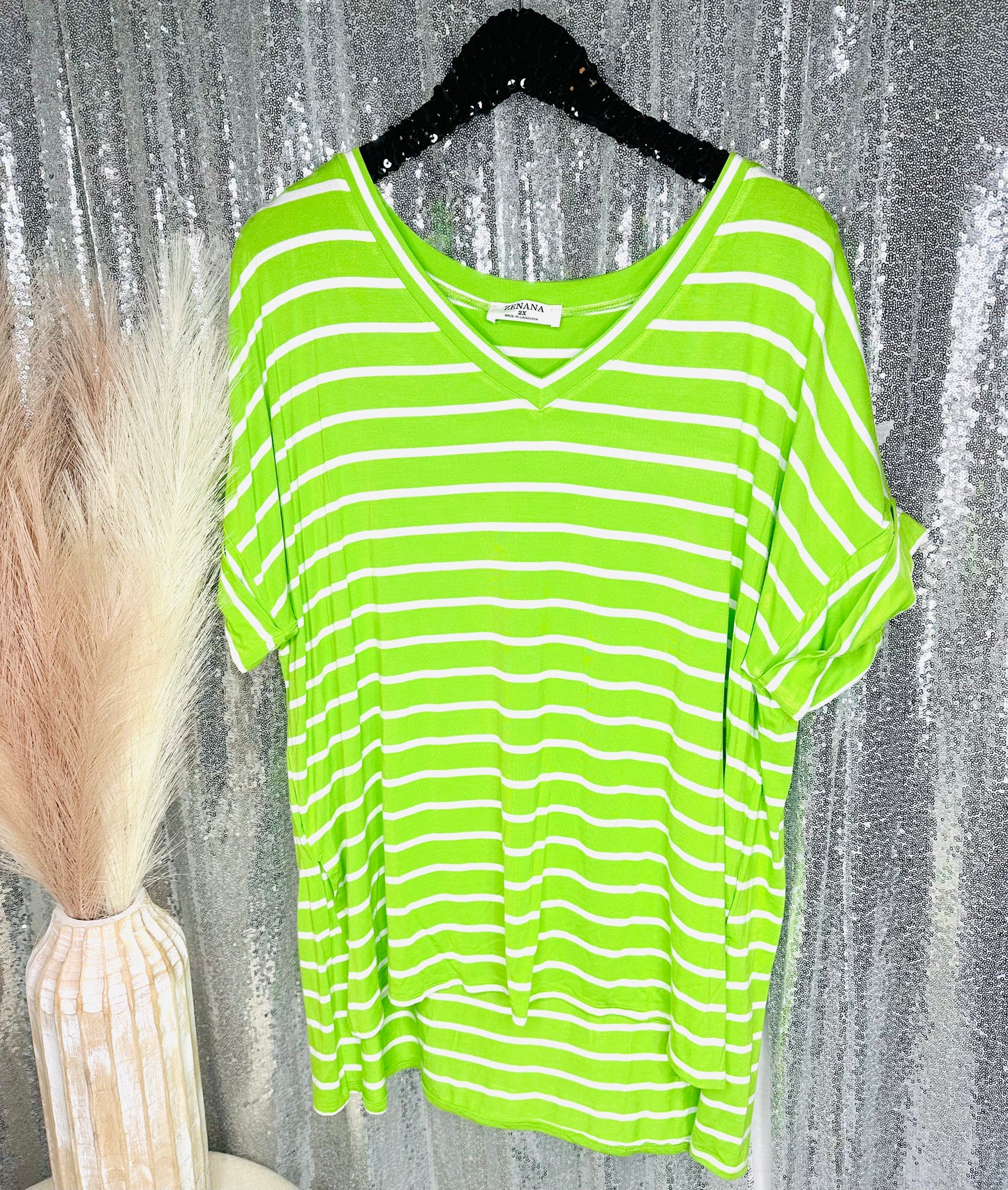 #100 ALL COLORS Zenana - Comfy Striped Top