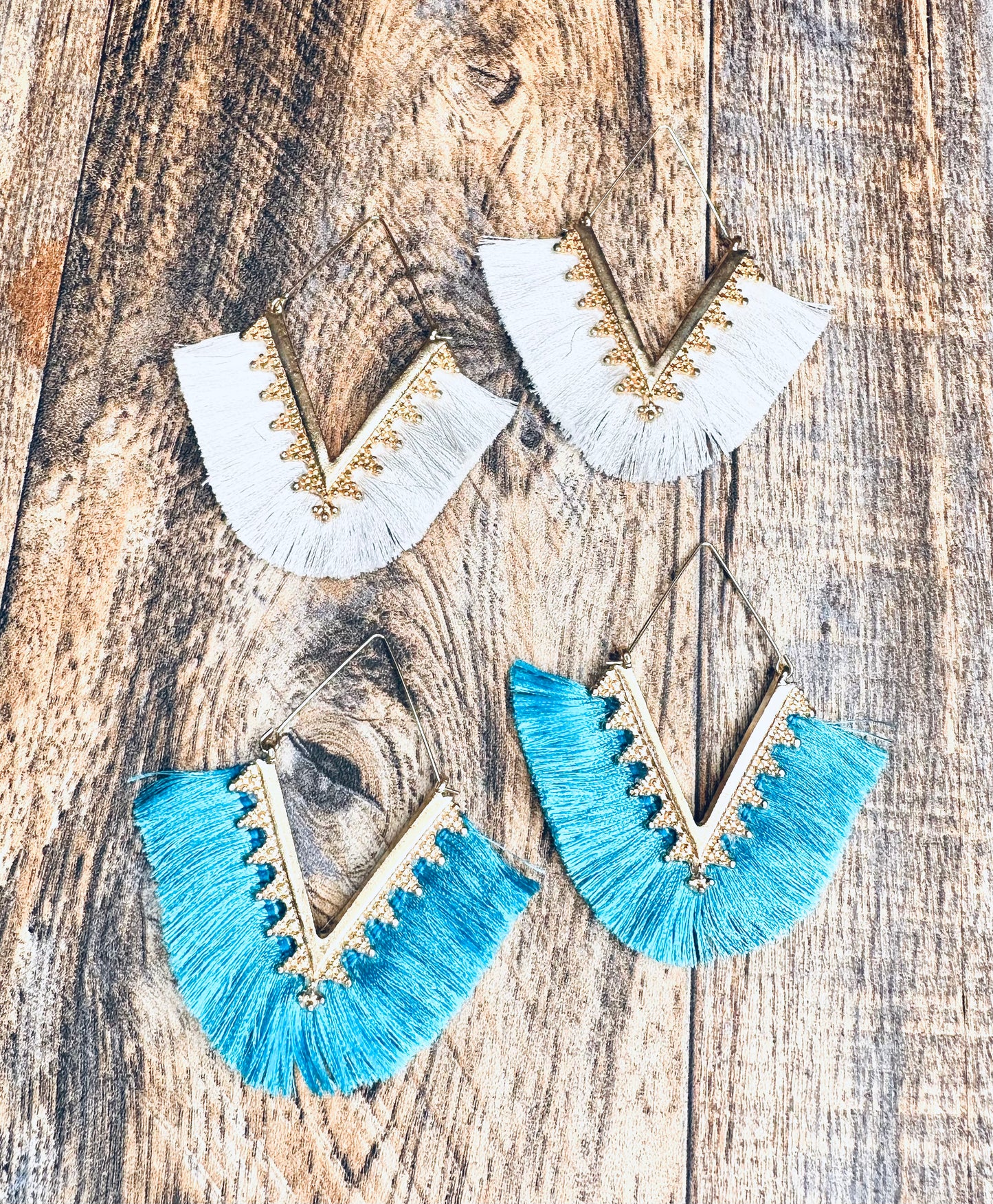 Diamond Gold Tassel Earrings