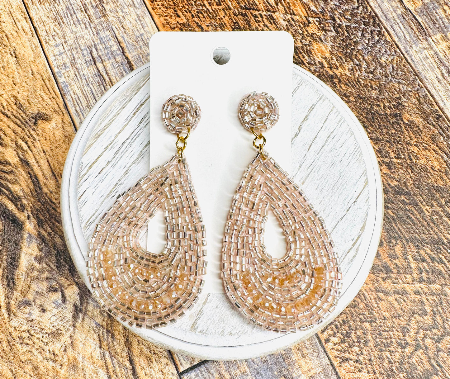 Teardrop Seed Bead Earrings