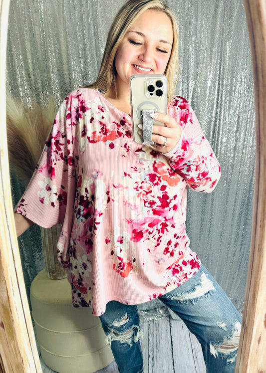 Pink Floral One of A Kind Top