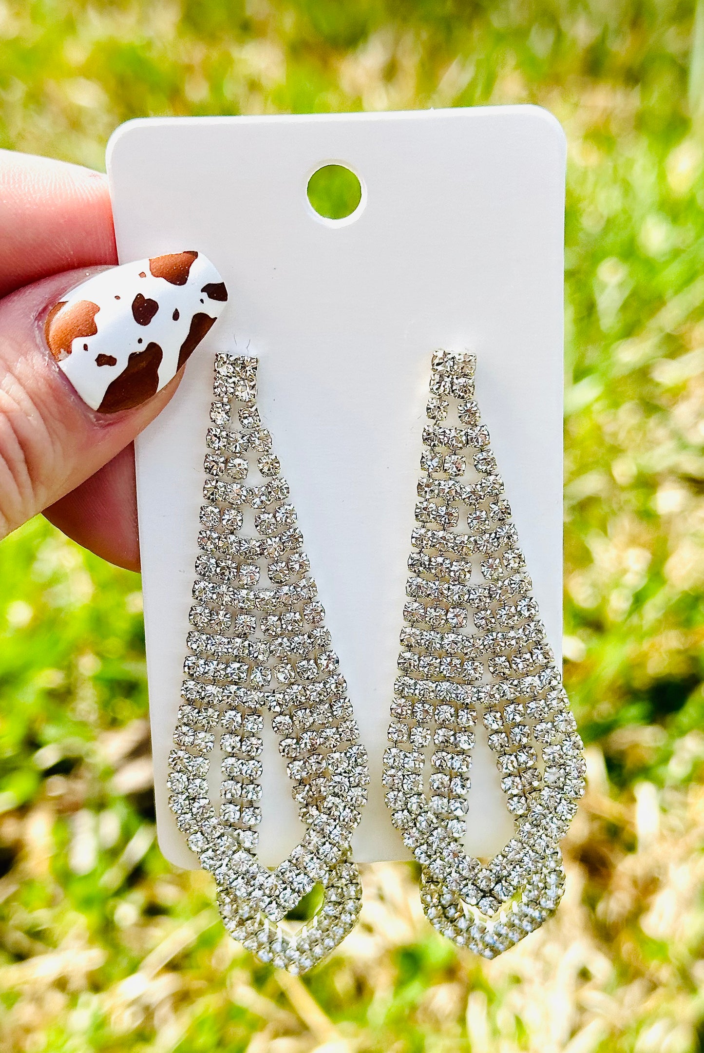 Dangle Rhinestone Earrings