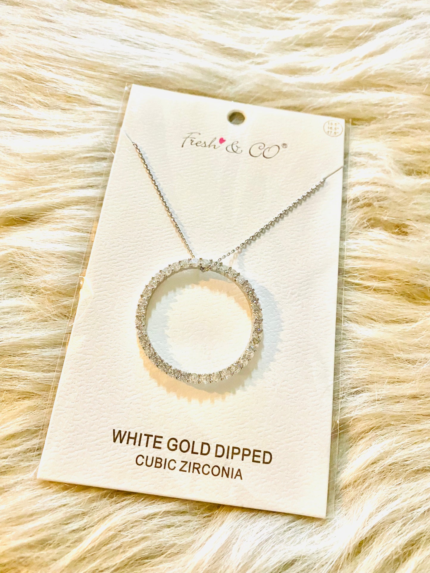 Circle Rhinestone Necklace