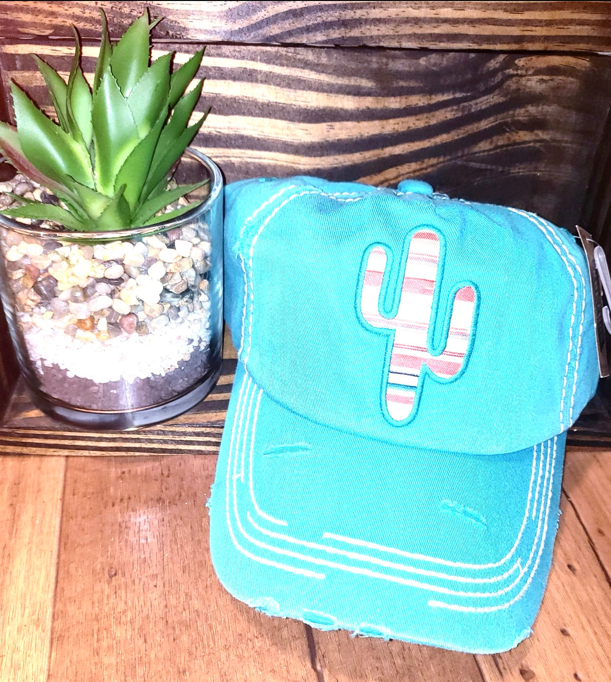 Teal Cactus Hat